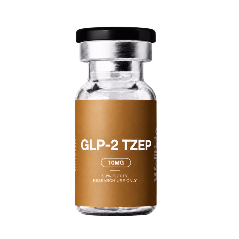 Welltide GLP-2 TZEP 10mg vial with gold label