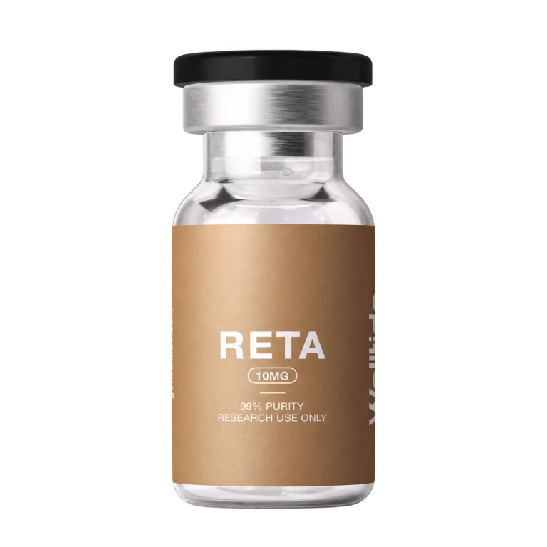 Welltide RETA 10mg vial with gold label