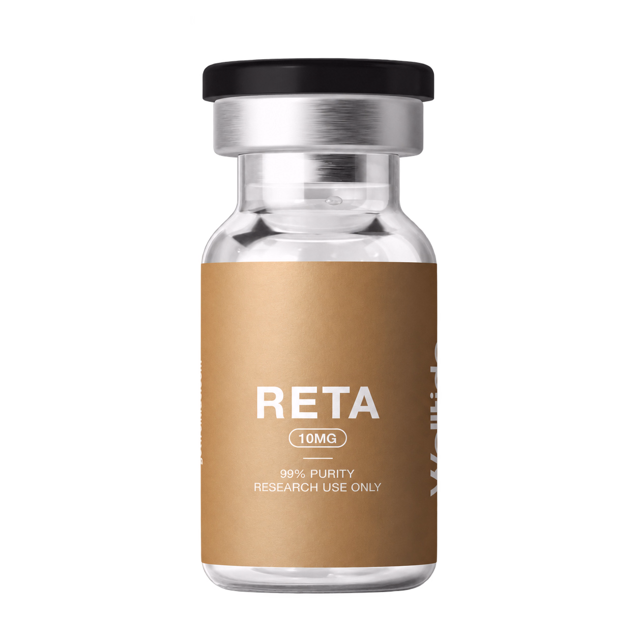 Welltide RETA 10mg vial with gold label